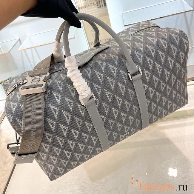 Dior Lingot 50 Duffle Grey Bag 50x25x21.5cm - 1