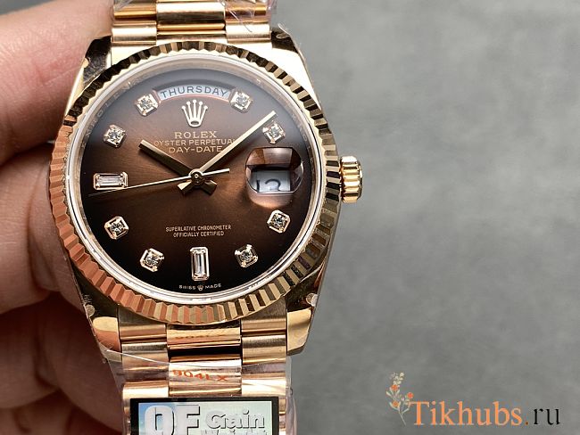 Rolex Day-Date 40 Chocolate Diamond Dial – Everose Gold - 1
