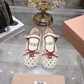 Miu Miu crochet ballerinas
