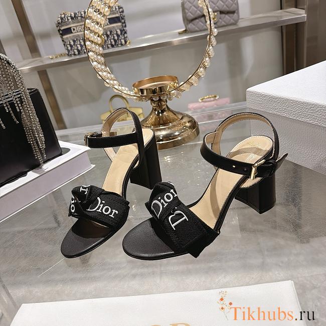 Dior J'Adio Ribbon Buckle Block Heel - 1