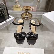 Dior J'Adio Ribbon Buckle Block Heel - 6