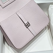 Hermes Halzan 25 Mauve Pale Clemence Bag 25x7.9x17cm - 2