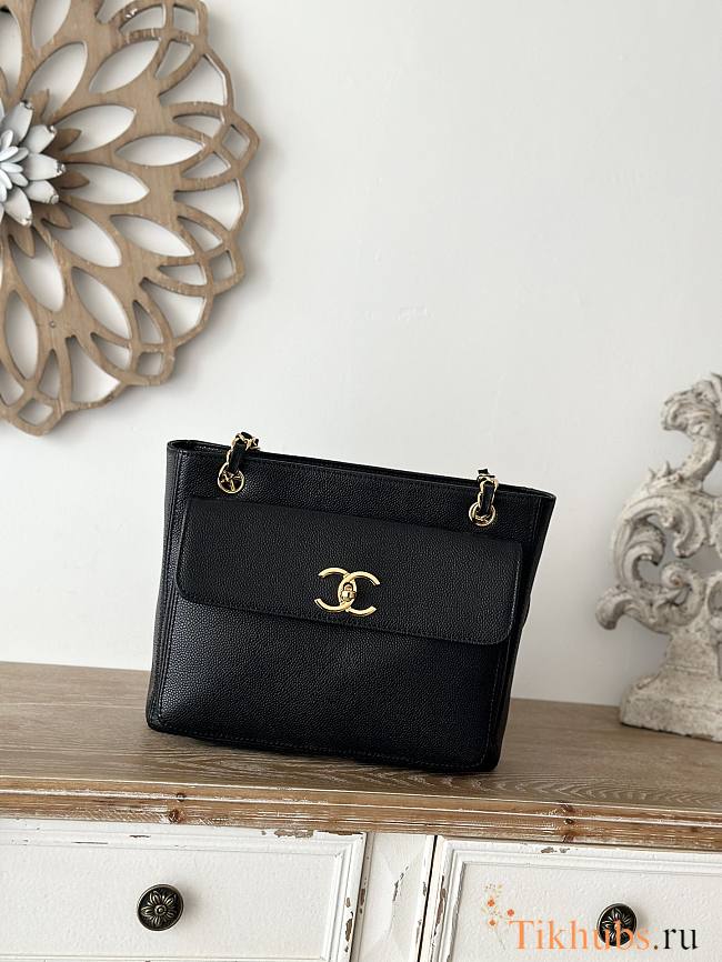 Chanel Vintage Caviar Front Pocket 26x10.5x22cm - 1