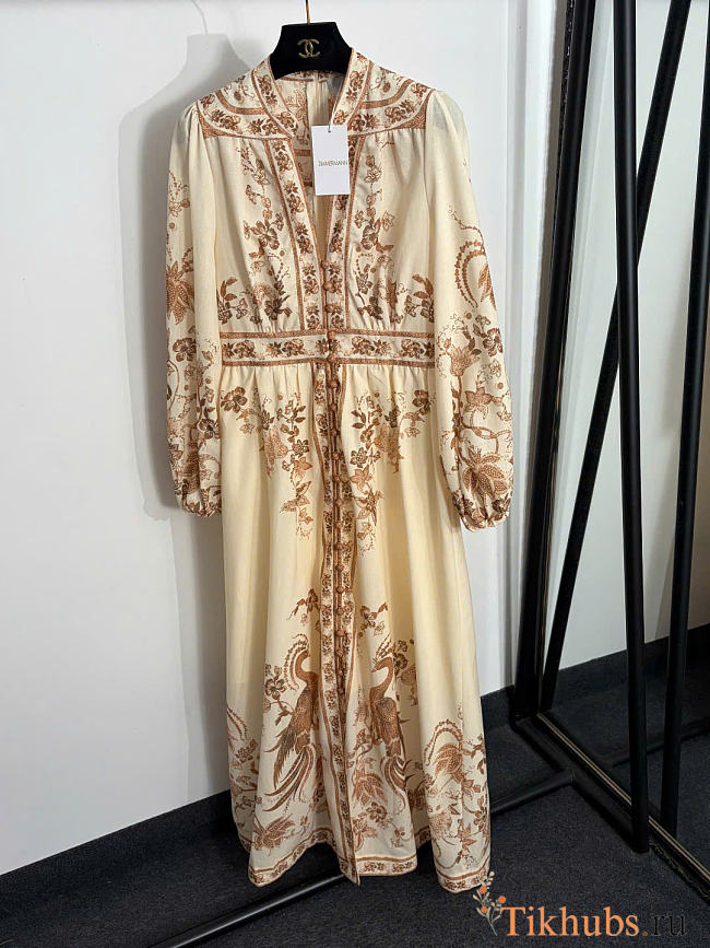  Zimmermann Indra Plunge Linen Dress  - 1