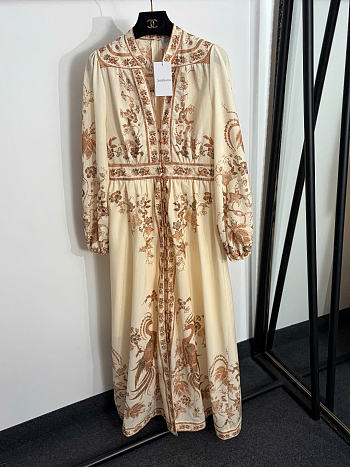  Zimmermann Indra Plunge Linen Dress 