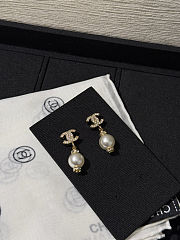 Chanel CC Pearl Drop Earrings - 5