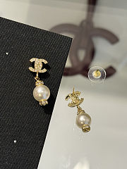 Chanel CC Pearl Drop Earrings - 4