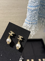Chanel CC Pearl Drop Earrings - 2