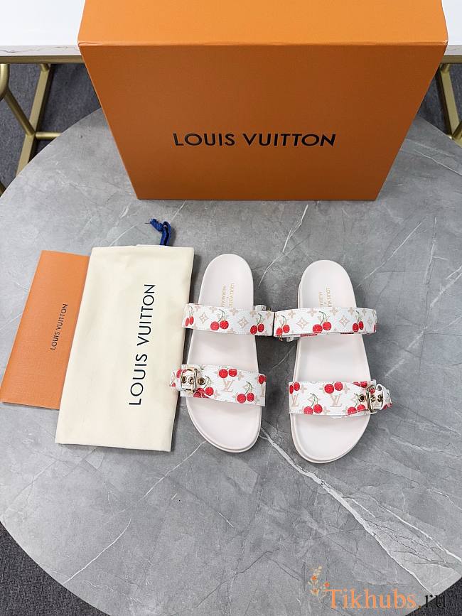 Louis Vuitton Bom Dia Flat Comfort Cherry Sandal - 1