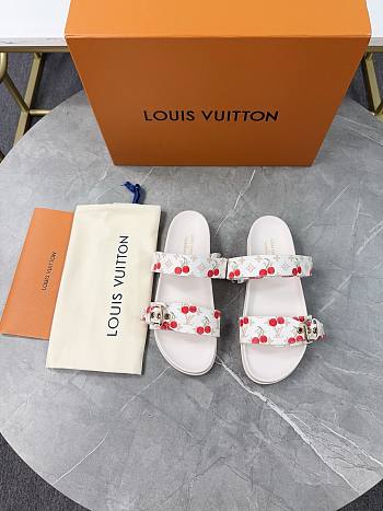 Louis Vuitton Bom Dia Flat Comfort Cherry Sandal