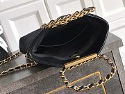 CHANEL Black Quilted Velvet Flap Bag with Chain Top Handle 32×22×7 Cm - 5
