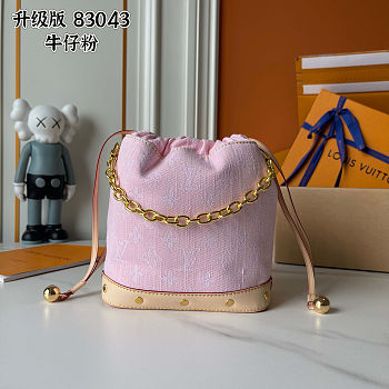 Louis Vuitton Nano Noé Monogram Denim 18x20