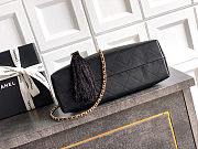 CHANEL Métiers d'art Calfskin Chic Lady Shopping Bag Black 32×32×11cm - 4