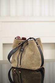 Chanel Bucket Bag Suede Calfskin & Calfskin Dark Beige Black 23x23x14.5cm - 3