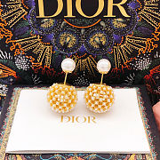 Dior Taribales earrings old-Tone Metal and White Resin Pearls. - 4