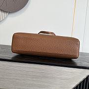 Chanel Grained Calfskin Maxi Flap Bag Brown Gold Hardware 32×20×10cm - 6