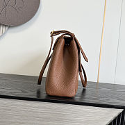 Chanel Grained Calfskin Maxi Flap Bag Brown Gold Hardware 32×20×10cm - 5