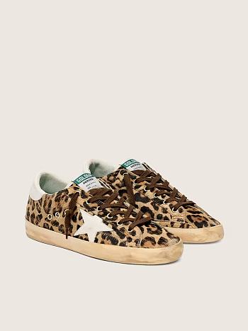 Golden Goose Superstar Sneakers Brown Leopard