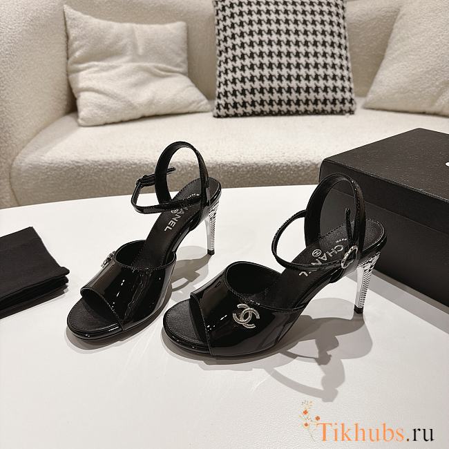 Chanel Patent Leather High Heeled Sandals 9cm - 1