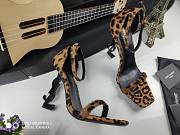 Saint Laurent Opyum Leopard-Print Calf Hair Sandals - 1
