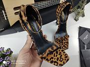 Saint Laurent Opyum Leopard-Print Calf Hair Sandals - 5