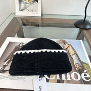 Chanel Knitted Black & White CC Beanie - 5