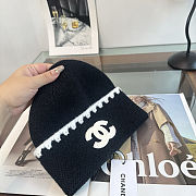 Chanel Knitted Black & White CC Beanie - 4