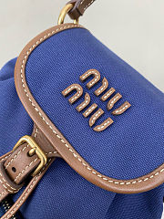 Miu Miu Canvas and Leather Backpack 18×22×11.5cm - 6