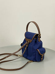 Miu Miu Canvas and Leather Backpack 18×22×11.5cm - 3