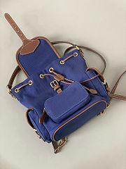 Miu Miu Canvas and Leather Backpack 18×22×11.5cm - 2