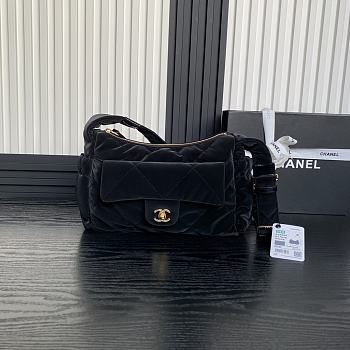 Chanel 24N Coco Neige Lightweight Nylon Bowling Bag 20×32×12cm
