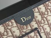 Medium Pocket Dior Jett Tote Bag in Brown Dior Oblique Jacquard 41 x 32 x 14cm - 6
