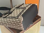 Medium Pocket Dior Jett Tote Bag in Brown Dior Oblique Jacquard 41 x 32 x 14cm - 4