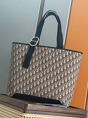 Medium Pocket Dior Jett Tote Bag in Brown Dior Oblique Jacquard 41 x 32 x 14cm - 3