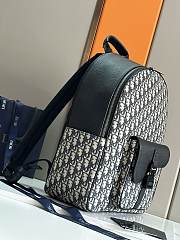  Dior Saddle Zip Beige và Black Backpack 33 x 43.5 x 19.5 cm - 3