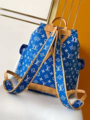  Louis Vuitton Christopher MM Monogram Blue Backpack 41 x 47 x 13 cm - 2