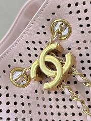 Chanel Mini 26s Hobo Bag Light Pink Perforated Calfskin Antique Gold Hardware 20X22X12.5 cm - 5