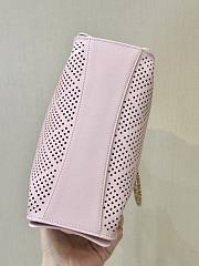 Chanel Mini 26s Hobo Bag Light Pink Perforated Calfskin Antique Gold Hardware 20X22X12.5 cm - 4