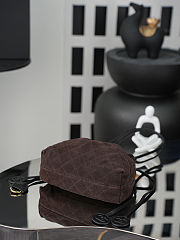 Chanel Quilted Suede Drawstring Bag 17x22x8cm - 6