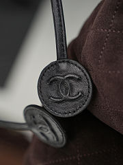 Chanel Quilted Suede Drawstring Bag 17x22x8cm - 3