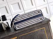 Chanel Large Striped Shopping Tote Blue Navy 46cm - 6