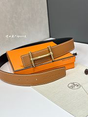 Hermès H d'Ancre Buckle & Reversible Leather Belt 38mm - 5