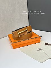  Hermès H d'Ancre Buckle & Reversible Leather Belt 38mm - 3