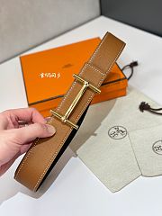  Hermès H d'Ancre Buckle & Reversible Leather Belt 38mm - 2
