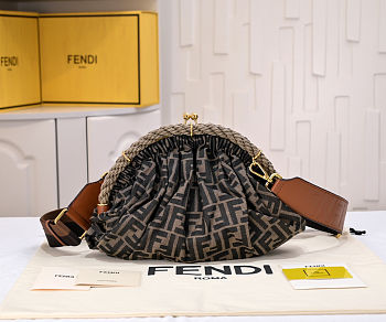  Fendi Zucca Shell Clutch 42x21x15cm