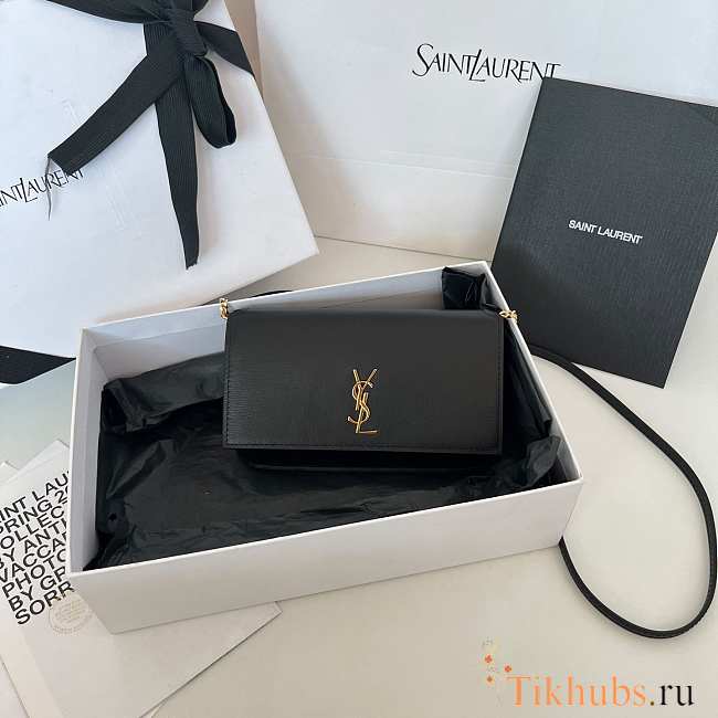 Saint Laurent Cassandre Phone Holder Black Bag 18x11x2cm - 1
