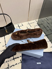  Prada Shearling Ballerinas - 5