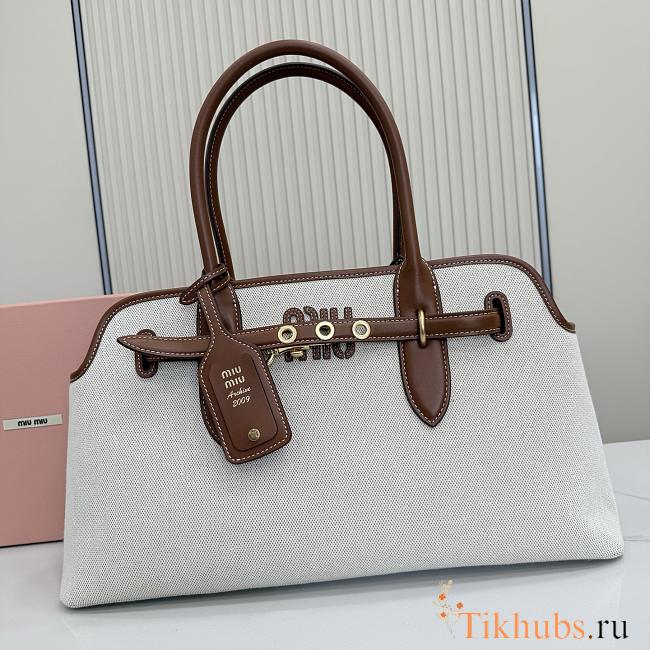 Miu Miu Aventure Canvas and Leather Bag 44x22.5x14.5cm - 1