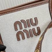 Miu Miu Aventure Canvas and Leather Bag 44x22.5x14.5cm - 4