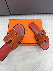 Hermès Oran Sandal Suede with Braided Trim - 6